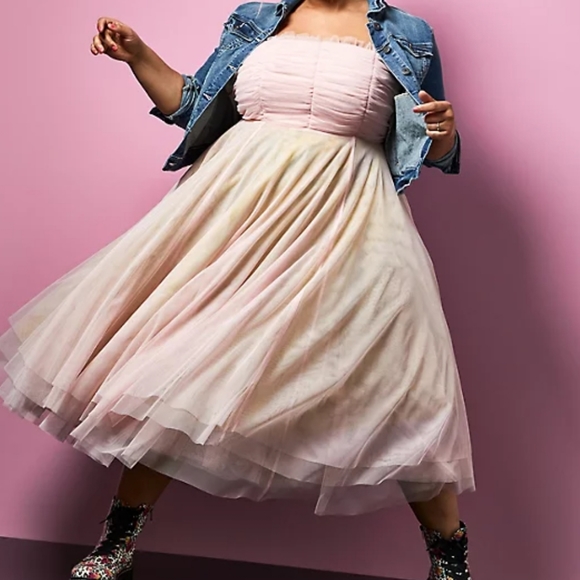 Torrid Betsey Johnson Rainbow Tulle Midi Dress - Picture 2 of 2